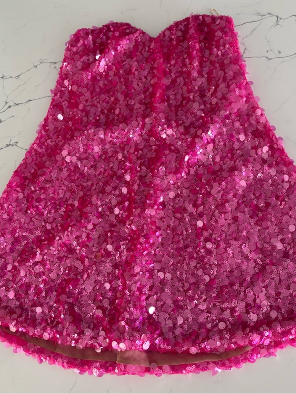 Helsi  Mini Strapless Sequin Mini Dress. - Picture 6 of 11